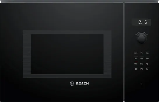 BOSCH Serie 6 Einbau-Mikrowelle mit Grill, Schwarz