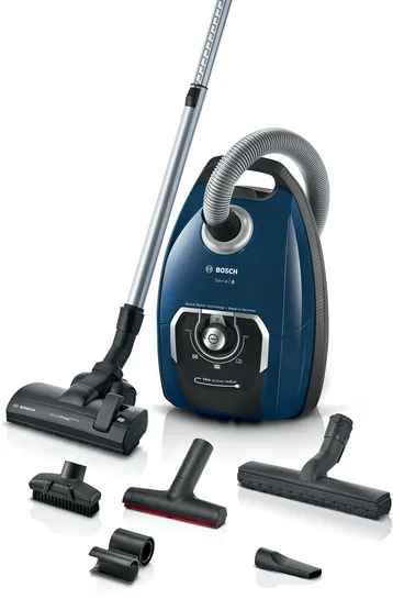 BOSCH Serie 8 Staubsauger mit Beutel, Blau