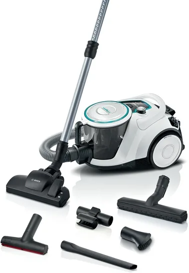 BOSCH Serie 6 Beutelloser Staubsauger ProHygienic, Weiß