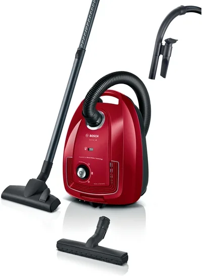 BOSCH Serie 4 Staubsauger mit Beutel, Rot