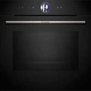 BOSCH Serie 8 Einbau-Backofen mit Mikrowellenfunktion, Schwarz – 60 × 60 cm