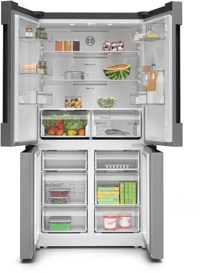BOSCH Serie 4 Kühl-Gefrier-Kombination, mehrtürig 183 x 90.5 cm Gebürsteter Stahl KFN96VPEA