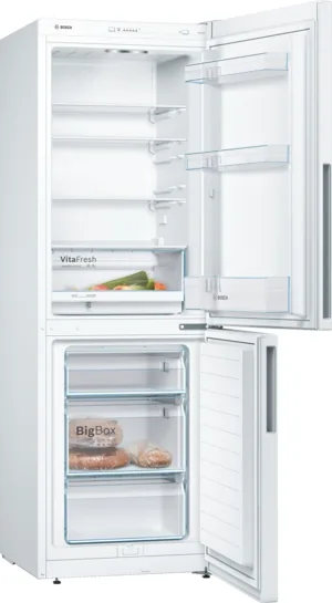 BOSCH Serie 4 Freistehende Kühl-Gefrier-Kombination mit Gefrierbereich unten, Weiß – 176 × 60 cm