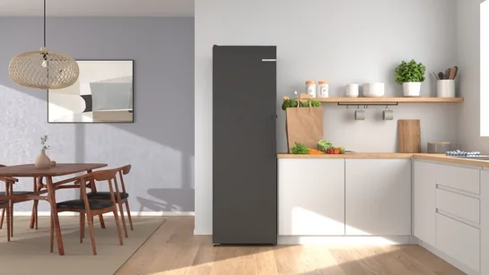 BOSCH Serie 4 Freistehender Kühlschrank 4 Freistehender Kühlschrank 186.2, Grau – 186,2 × 59,5 cm