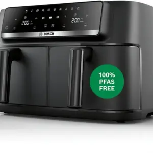 BOSCH Serie 4 Double Drawer Air Fryer, Schwarz
