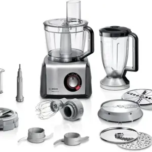 BOSCH Kompakt-Küchenmaschine MultiTalent 8 1250 W aus Edelstahl, Schwarz