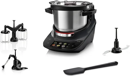 BOSCH Küchenmaschine mit Kochfunktion, Cookit Basic Set Schwarz MCC9553EBC