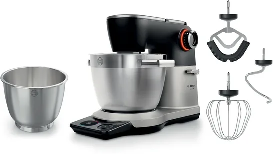 BOSCH Serie 8 Küchenmaschine mit Waage 1800 W Silber, Schwarz