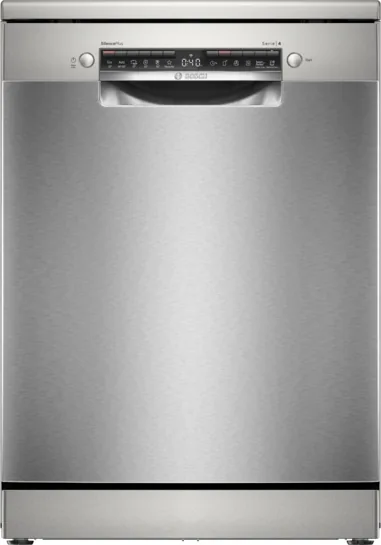 BOSCH Serie 4 Freistehender Geschirrspüler 60 cm Gebürsteter Stahl mit Anti-Fingerprint SMS4EVI08E
