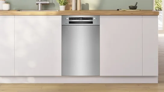 BOSCH Serie 4 Unterbau-Geschirrspüler 45 cm Gebürsteter Stahl SPU4HMS13E