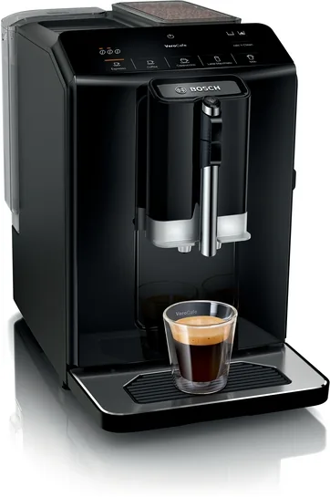 BOSCH Serie 2 Kaffeevollautomat VeroCafe Klavierlack, Schwarz