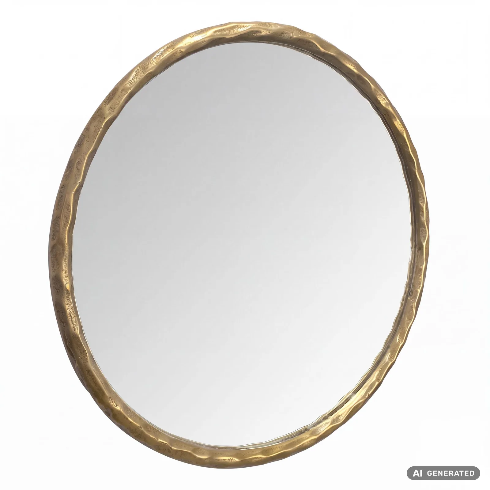 FineBuy Wandspiegel, Gold – 60 cm