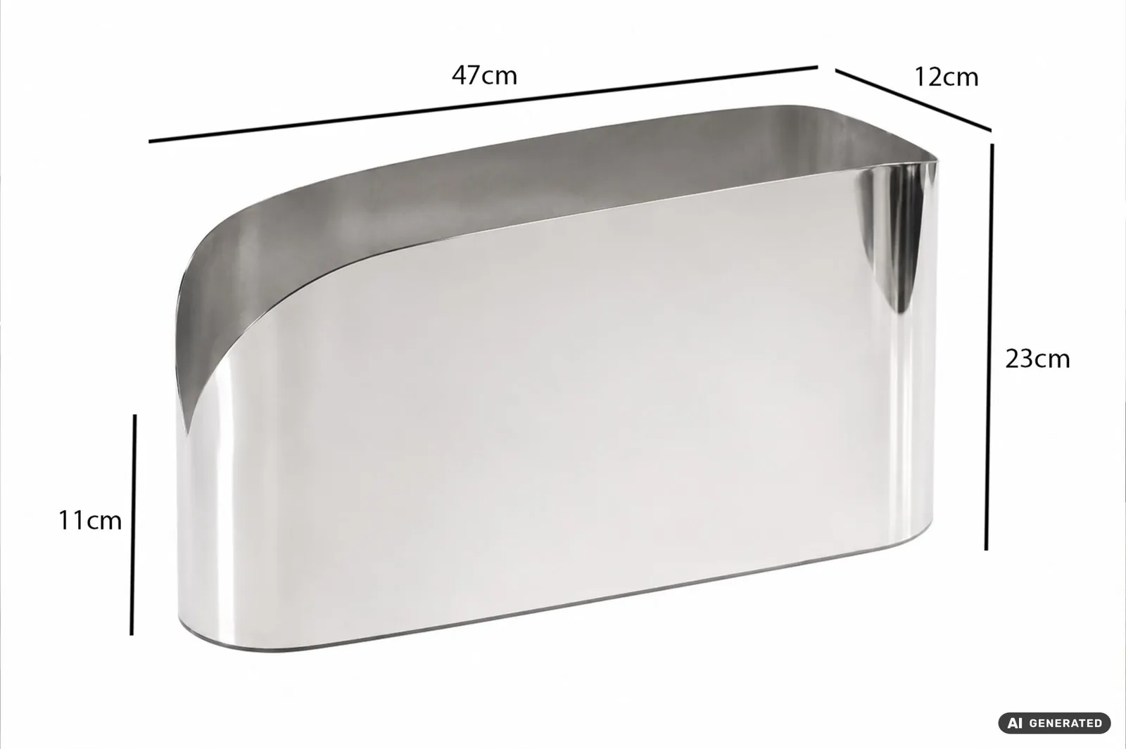FineBuy Flaschenkühler 47cm Metall Silber