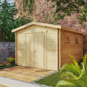 Geräteschuppen “Eva F” 3x4m aus Holz, 3 × 4 m