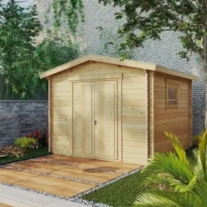 Kleines Gerätehaus “Nora F” 3x3m aus Holz, 3 × 3 m
