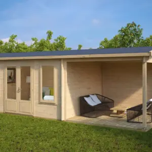 Gartenhaus mit Terrasse “Eva D” 7x3m, 7 × 3 m