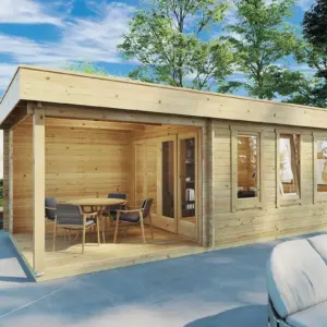 Gartenhaus mit Terrasse “Jacob E” 7x3m, 7 × 3 m