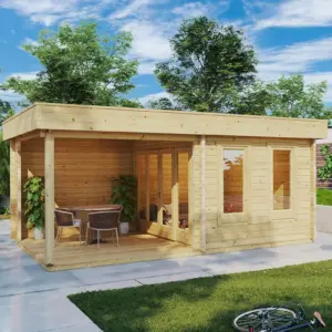 Gartenhaus mit Veranda “Lucas E” 6x3m, 6 × 3 m