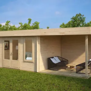Gartenhaus mit Terrasse “Jacob D” 7x3m, 7 × 3 m