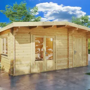 Gartenhaus mit Geräteschuppen “Super Otto” 5x3m, 5 × 3 m