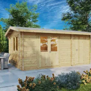 Gartenhaus mit Geräteschuppen “Super Fred” 5x3m aus Holz, 5 × 3 m