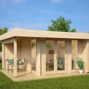 Gartenhaus “Mini Hansa Lounge” 4x4m, 4 × 4 m