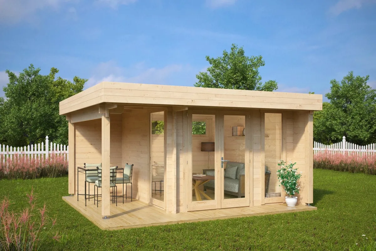 Gartenhaus “Mini Hansa Lounge” 4x4m, 4 × 4 m