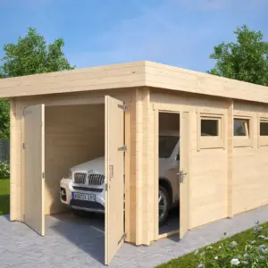 Holzgaragen-Bausatz “Typ C” 3x6m, 3 × 6 m