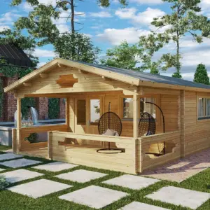 Gartenhaus mit Veranda “Armin XL” 5x8m, 5 × 8 m