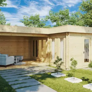 Eck-Gartenhaus “Hansa Corner A” 7x5m, 7 × 5 m