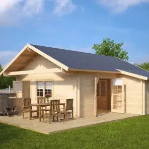 Blockhaus mit Schlafboden “Dakota” 7x7m, 7 × 7 m