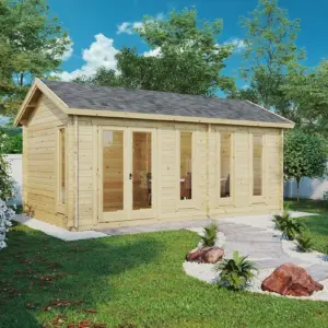 Gartenhaus “Linda” 6x3m aus Holz, 6 × 3 m