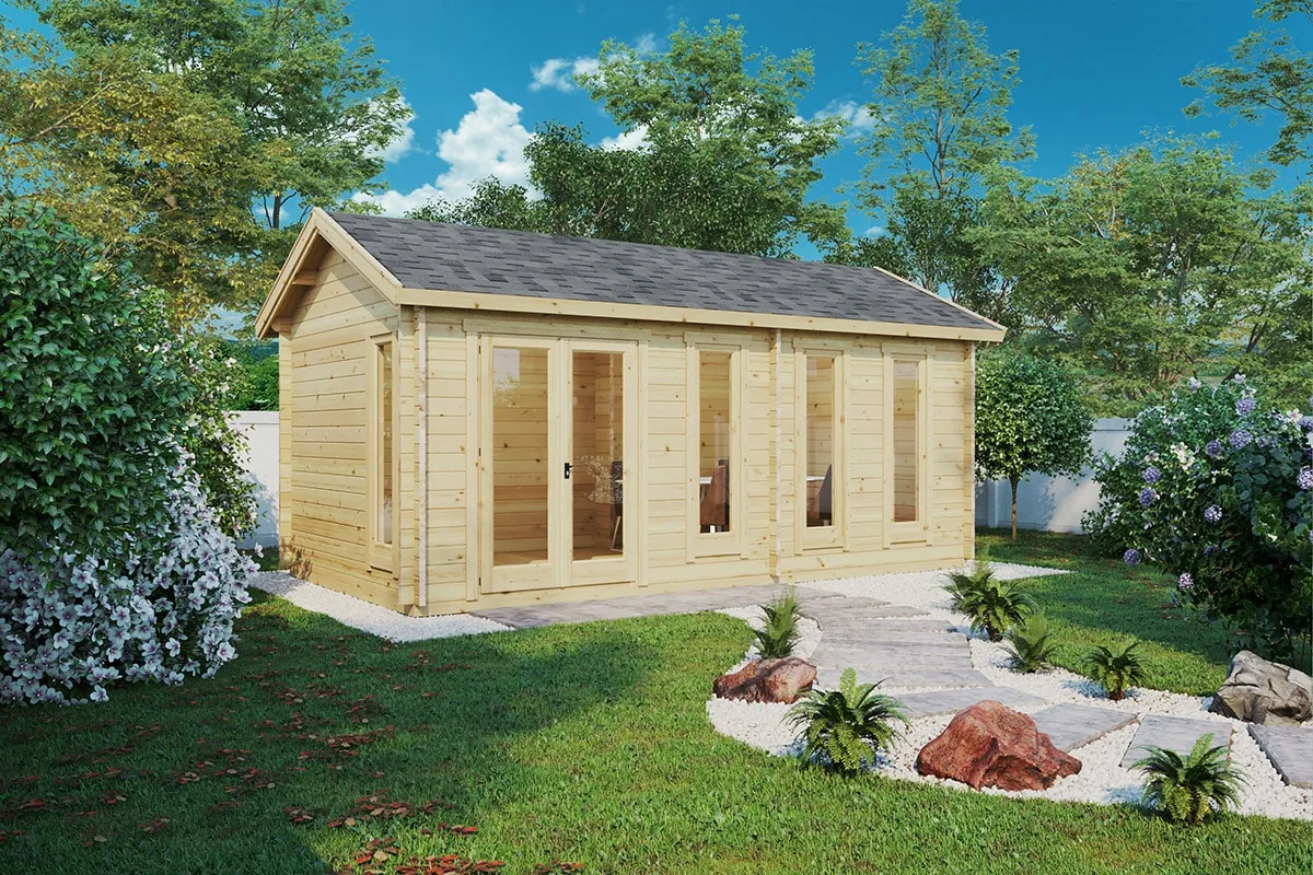 Gartenhaus “Linda” 6x3m aus Holz, 6 × 3 m