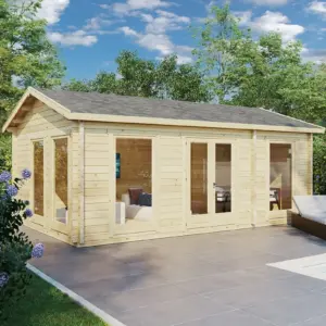 Gartenhaus mit Toilette “Schweden A” 6x4m, 6 × 4 m
