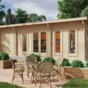 Gartenhaus mit Lagerraum “Barbados Plus” 8x4m, 8 × 4 m