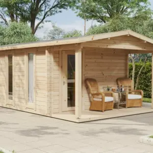 Gartenhaus mit Toilette “Martin 1” 4x7m, 4 × 7 m