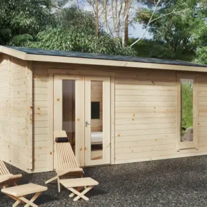 Gartenhaus mit Toilette “Mia 1” 5x3m aus Holz, 5 × 3 m