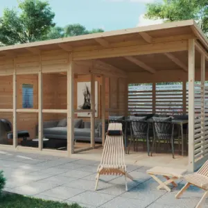 Gartenhaus “Elias” 6x3m aus Holz, 6 × 3 m