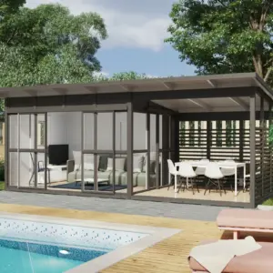 Gartenhaus “Elias XL” 7x3m aus Holz, 7 × 3 m
