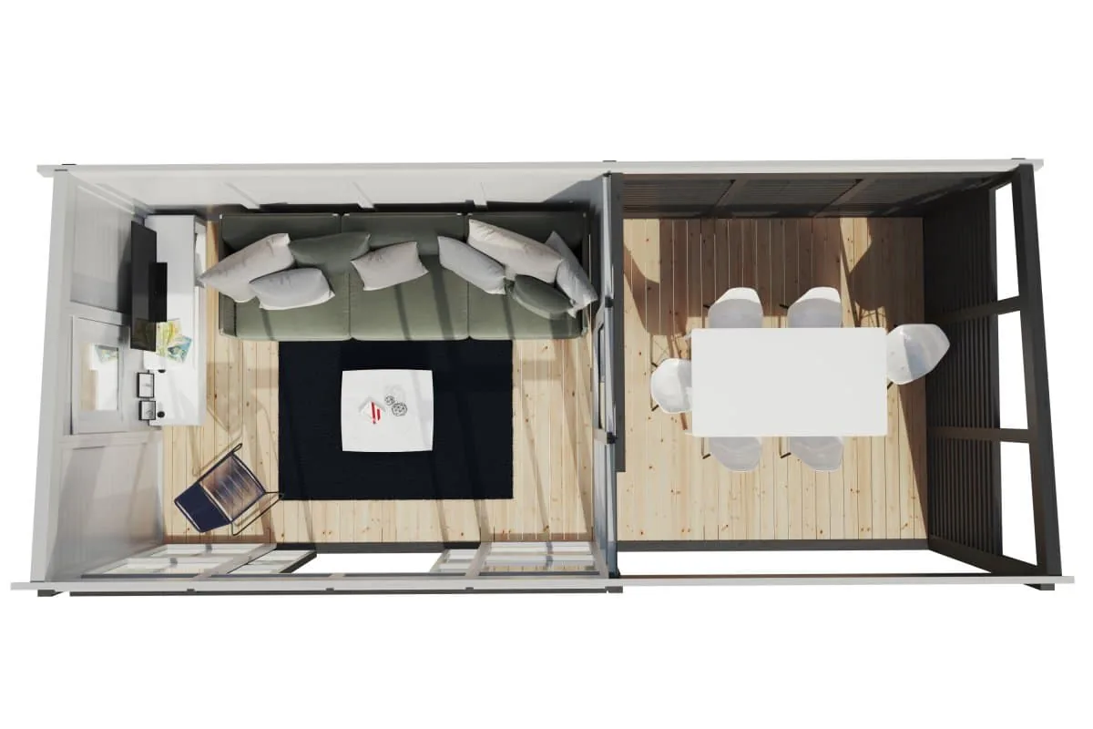 Gartenhaus “Elias XL” 7x3m aus Holz, 7 × 3 m