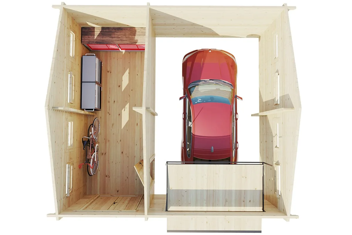 Garage mit Abstellraum “Hansa Q” 6x6m, 6 × 6 m