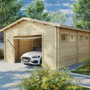 Holzgaragen-Bausatz “Hansa J” 5x6m, 5 × 6 m
