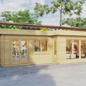 Gartenhaus mit 2 Räumen “Amelia” 9x4m, 9 × 4 m