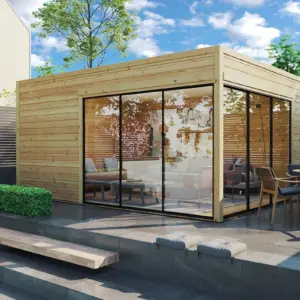 Modernes Gartenhaus “Grace aus ALU, 5 × 4 m