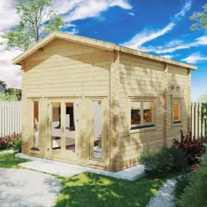 Gartenhaus mit Schlafboden “Bruno 2” 4x5m, 4 × 5 m