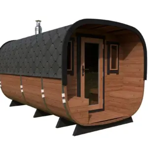 Moderne Saunafass „Deluxe“ 4x2m aus Holz, 4 × 2 m