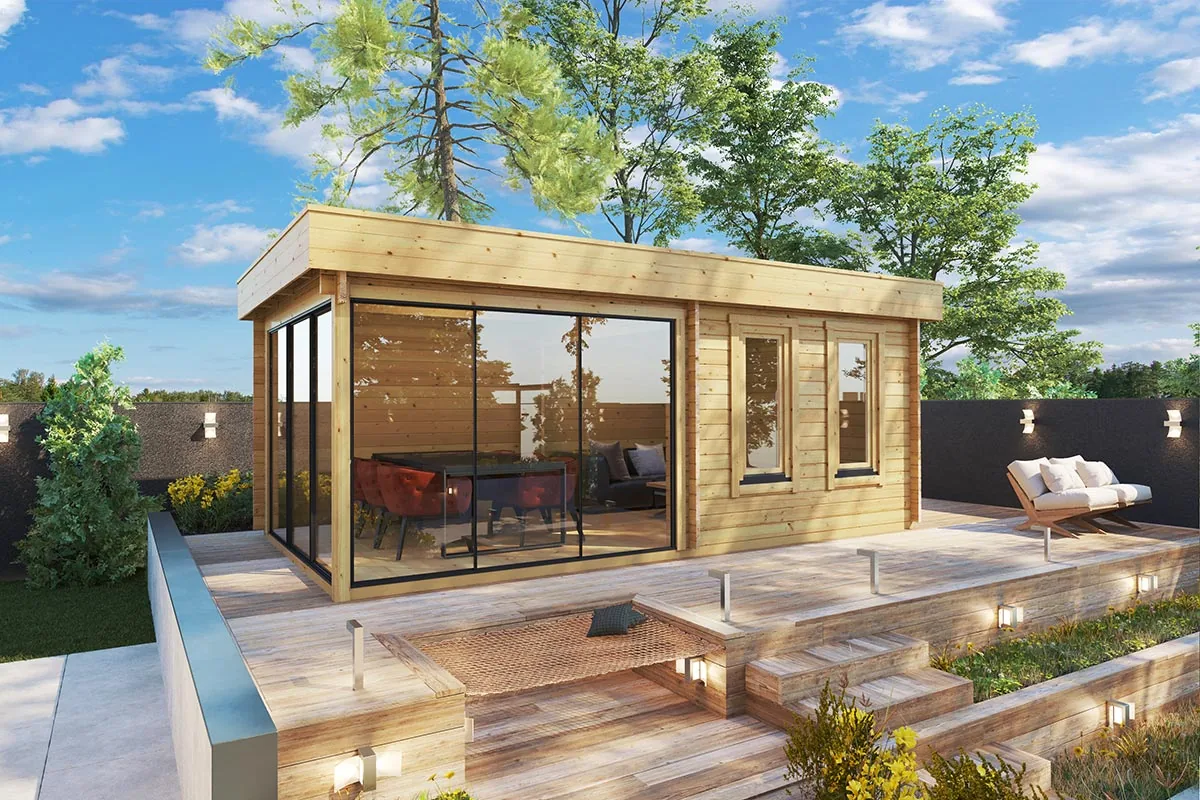 Modernes Gartenhaus “Aurora” 6x3m, 6 × 3 m
