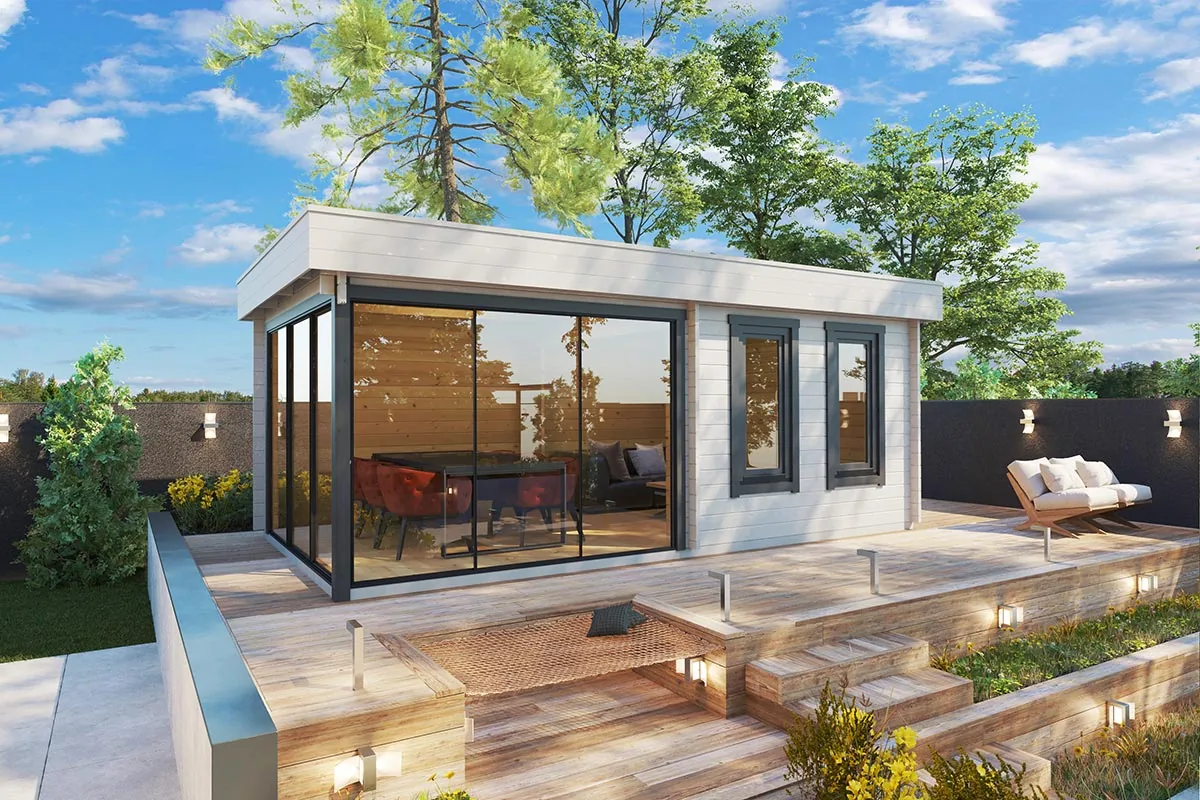 Modernes Gartenhaus “Aurora” 6x3m, 6 × 3 m