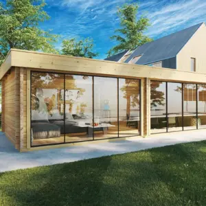 Großes modernes Gartenhaus “Rebeka” 8x4m, 8 × 4 m