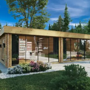 Großes modernes Gartenhaus “Rebeka Plus” 8x4m, 8 × 4 m